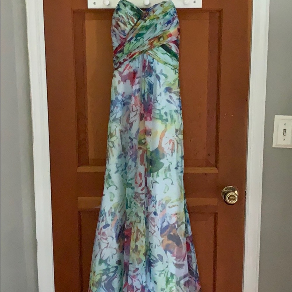 Floral Prom Dress w Sparkly back